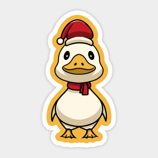 Cute Christmas Duck Sticker